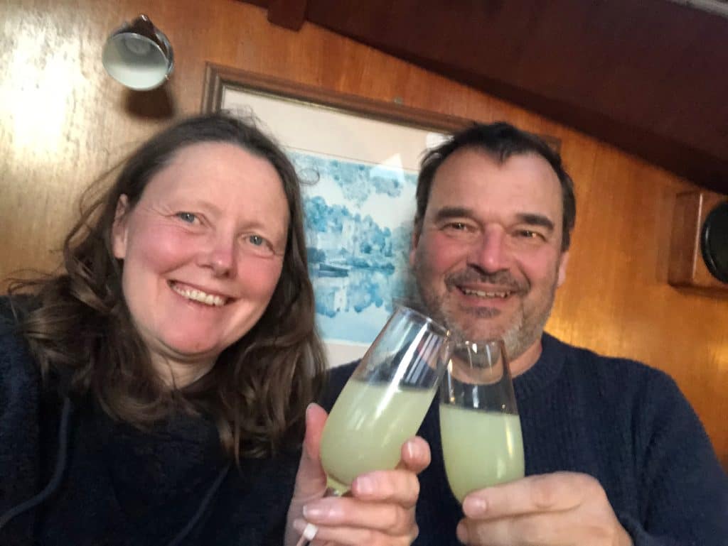 Enjoying Oom Wim's Limoncello